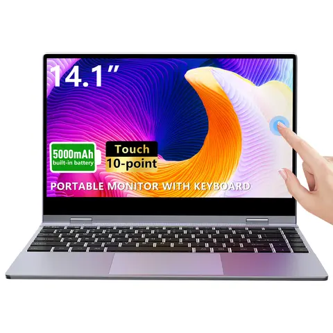 Moniteur portable Dopesplay 14,1 pouces avec batterie intégrée de 50000 mAh, écran tactile 10 points, 1080P HDR IPS, deuxième écran extensible