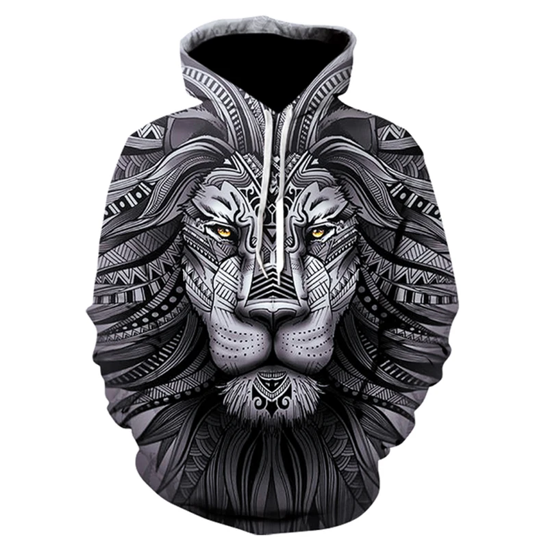 Lion Head Fashion Style 3D Printed Hoodies Harajuku Unisex Pullovers Hoodie Casual Sweatshirts Street Top Tracksuit