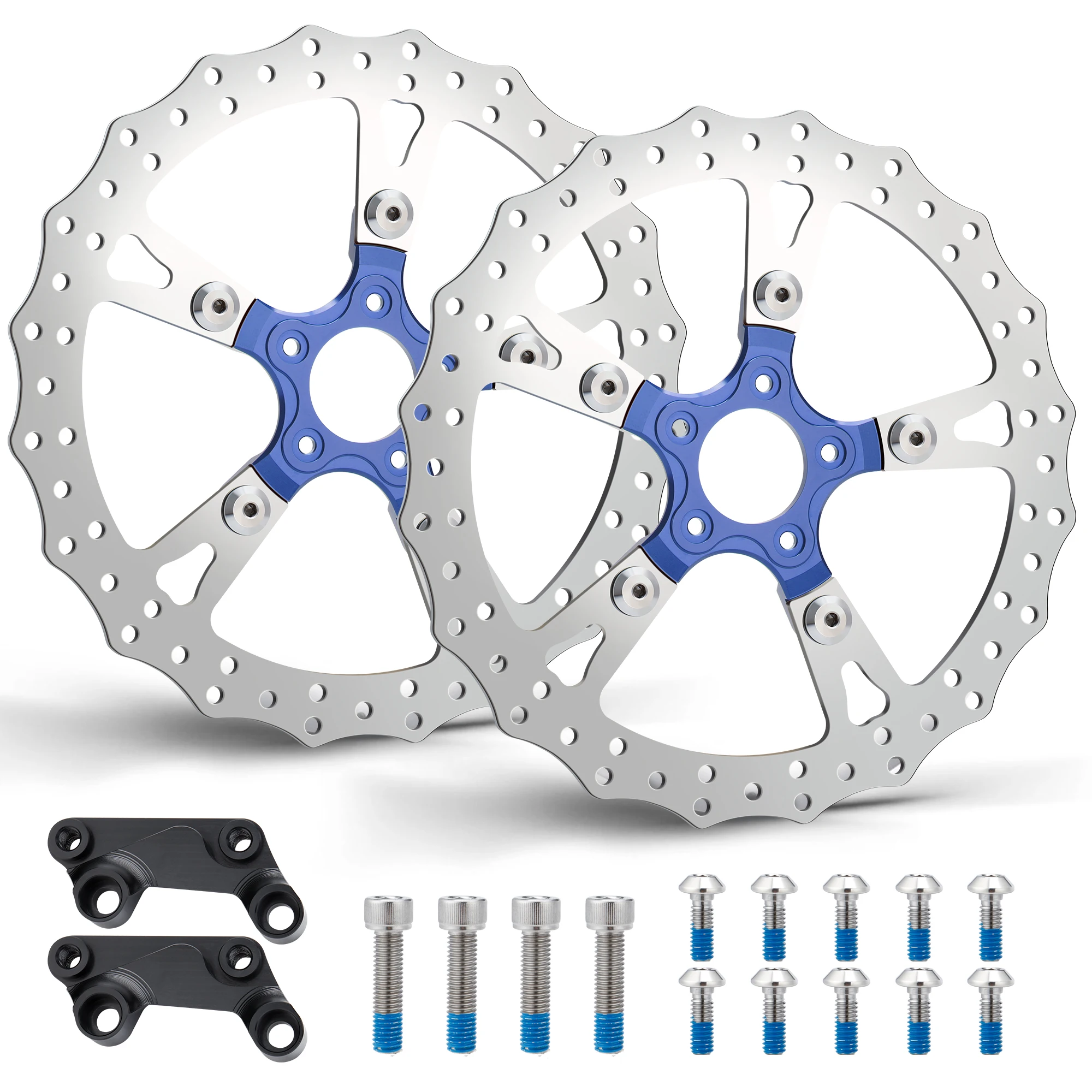 Touring 14" voorrem dubbele schijf zwevende rotors voor Harley 2008-en later Street Electra Road Glide Ultra Limited Trike