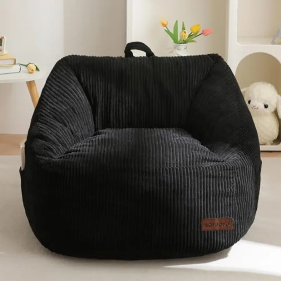 Bean Bag Chair Bean Bag Couch with Handle Comfy Toddler Chair for Boys and Girls Accent Sofa Chair with Pocket for Gaming Readi