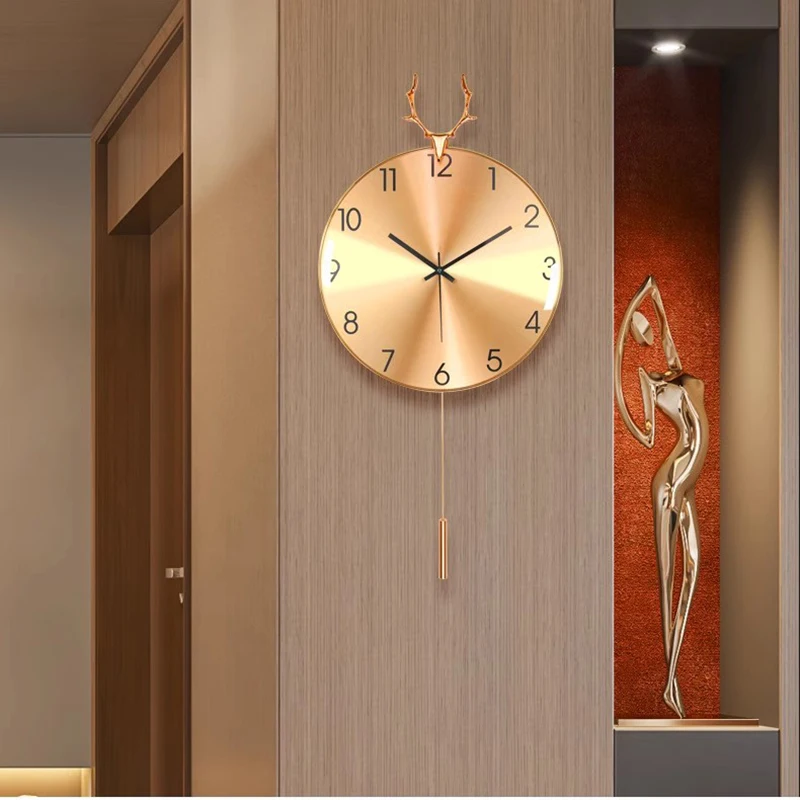 Large Luxury Wall Clock Modern Minimalist Restaurant Nordic Wall Watch Creative Silent Design Reloj Pared Living Room Decoration