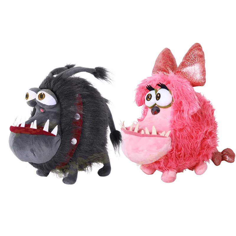 25cm High-quality Version Gru Dog Plush DollBig Mouth Long-Haired Black Kyle Dog Cute Long Hair Pink Dog Doll Boys Girls Toys