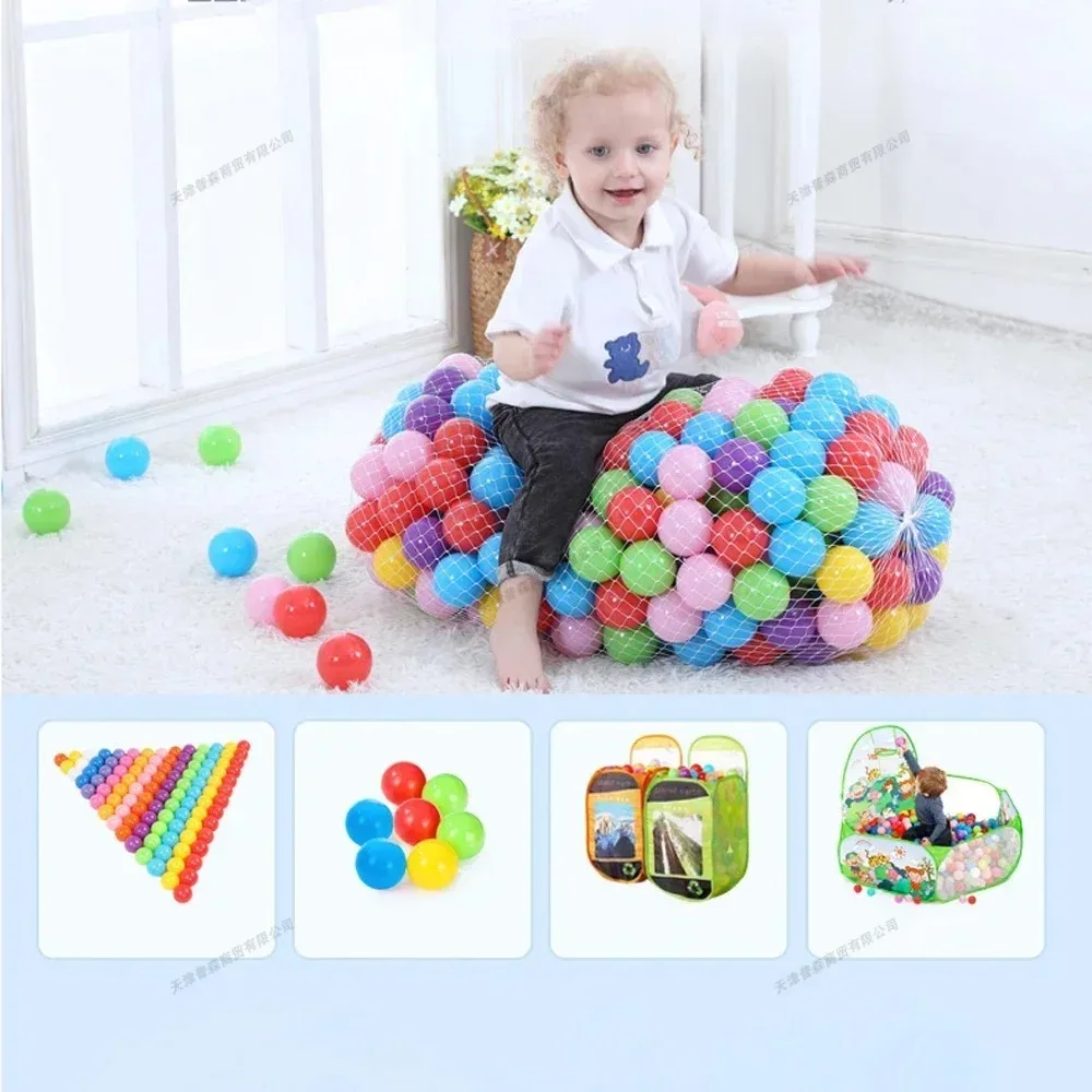 100Pcs Eco-Friendly Colorful Balls 5.5cm Soft Plastic Pool Ball Funny Baby Swim Pit Toy Balls Outdoors Kids Toys Games Children