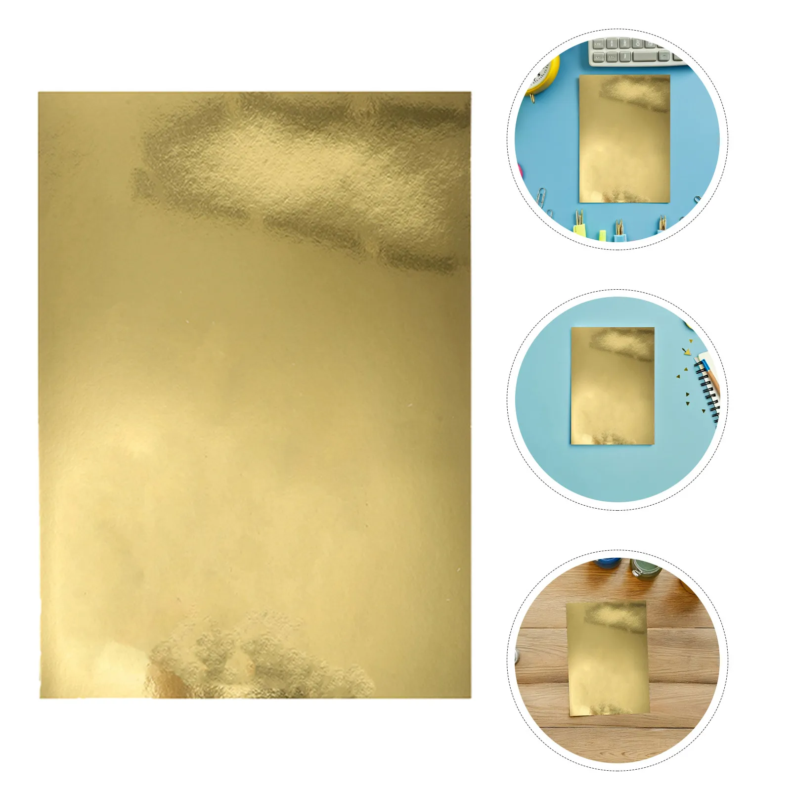 

70pcs Mirror Cardstock Paper A5 Gold Metallic Craft Sheets For Diy Card Making Scrapbook Crafts Shiny Golden Paper Art