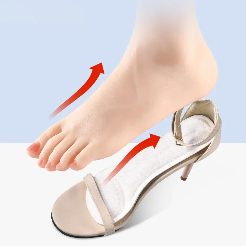 Self-adhesive Insoles for Women High-heeled Sandals Comfort Sweat-absorbent Shoe Sole Anti-Slip Memory Foam Seven-point Shoe Pad