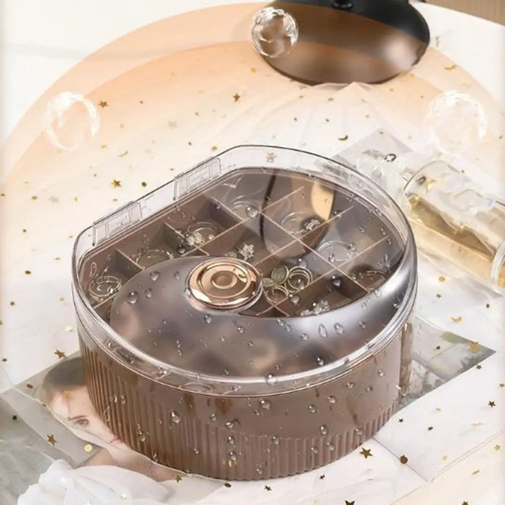Boîte de rangement de bijoux en plastique, grande capacité, anti-poussière, étui de rangement de boucles d'oreilles, boîte d'exposition de bijoux étanche à l'humidité