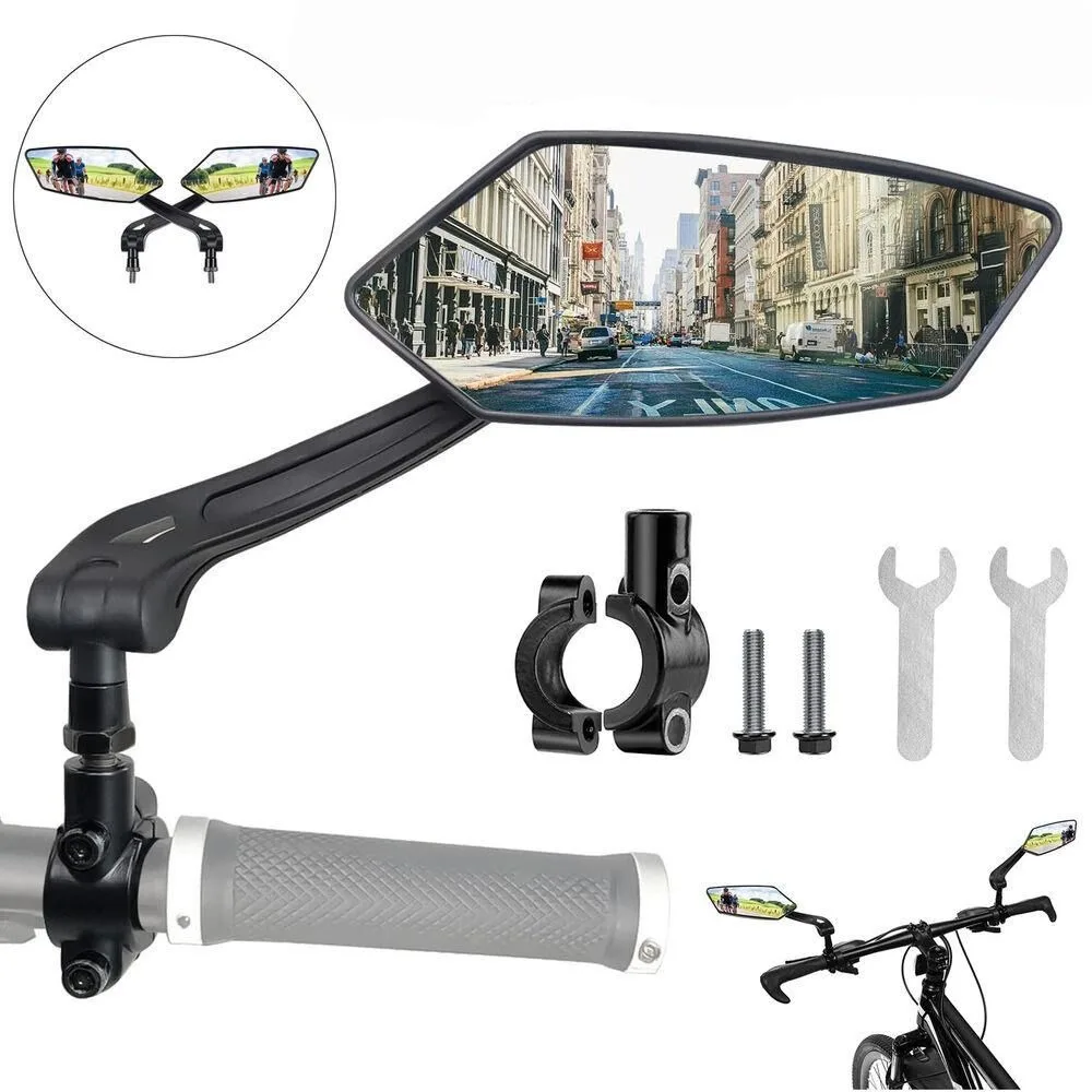 

Safe 360° Rotatable Bike Mirror Reflector Accessories Motorcycle Rearview Mirror Foldable Rotate Handlebar Back Sight Light