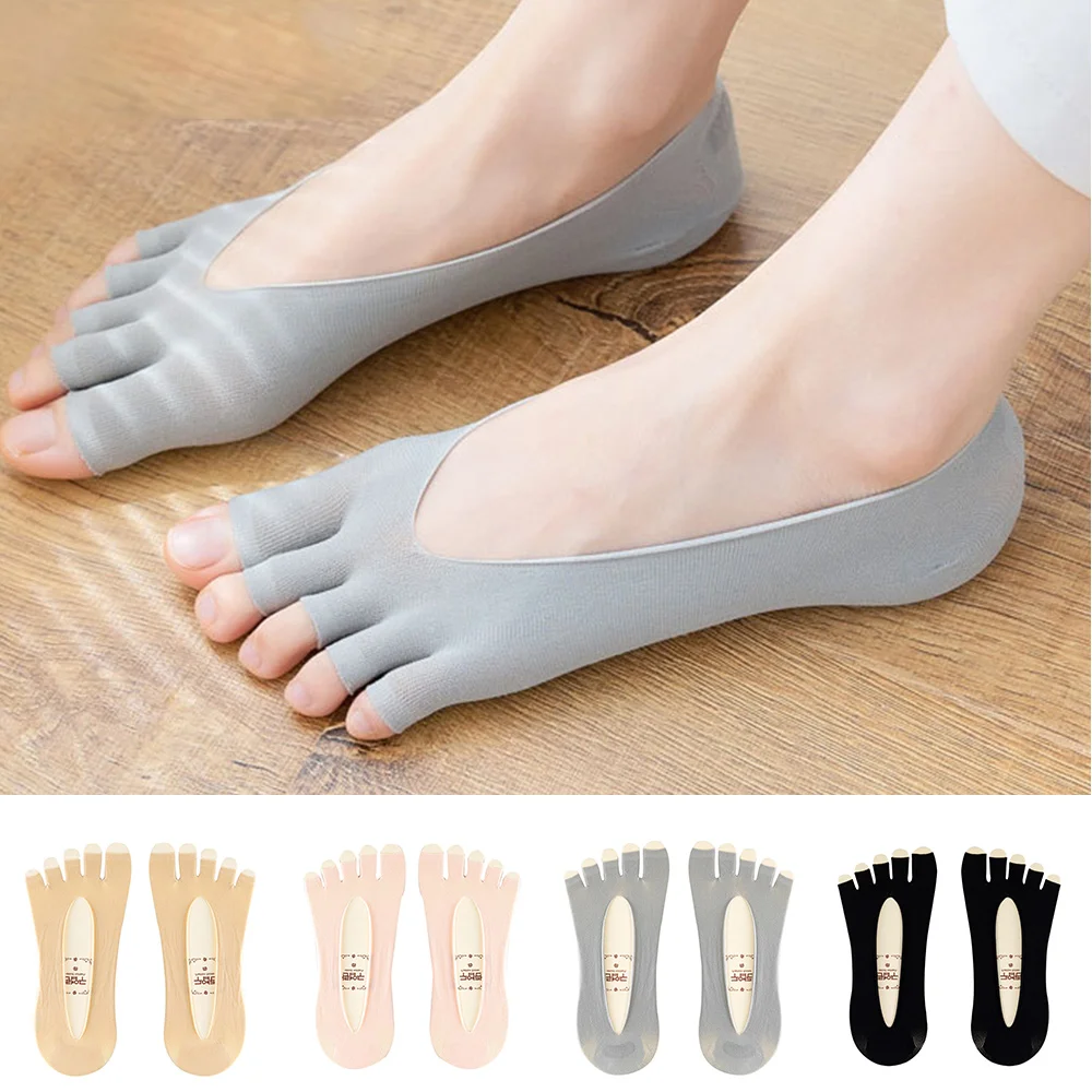 2PCS Open Toe Sock Moisturizing Heel Socks Spa Sock For Foot Care Socks Dry Cracked Dry Feet Skin Gel Heel Repair Socks Tools