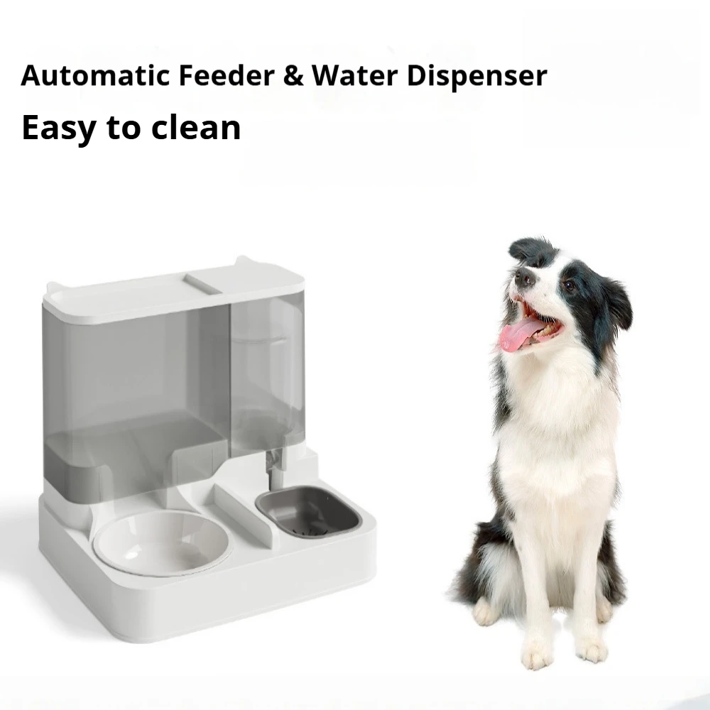 

Автоматическая кормушка для кошек, диспенсер для воды, встроенная миска для корма для кошек, керамическая миска для кошек, миска для собак, диспенсер для воды для кошек и собак, кормушка для домашних животных