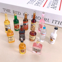 10pcs/lot Popular Coconut Wine Bottle Resin Charms Cute Miniature DIY Craft Pendant For Earring Fashion Jewelry Make