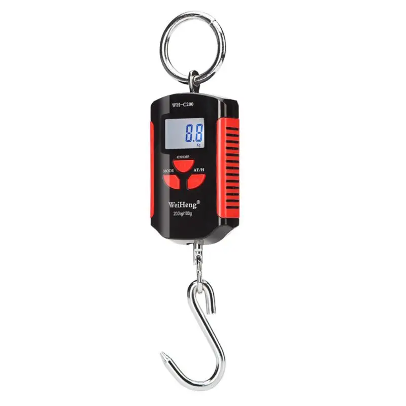 Crane Scale 200kg/400lbs Electronic Digital Hook Scale Hanging Scale Luggage Fishing Scale Heavy Duty Weight DropShipping