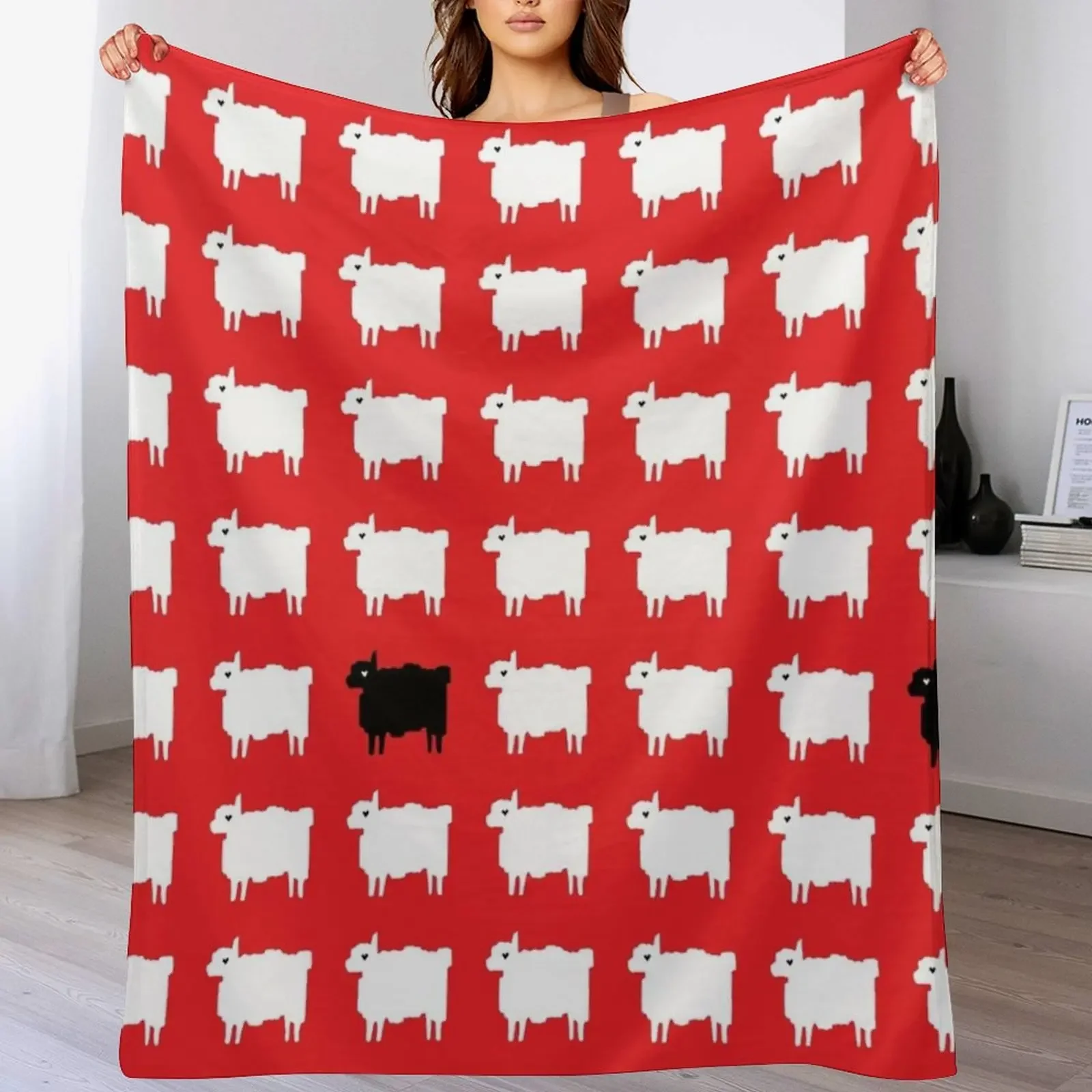 Diana's Black Sheep Jumper Throw Blanket Designers Summer Beddings Warm Plaid Blankets