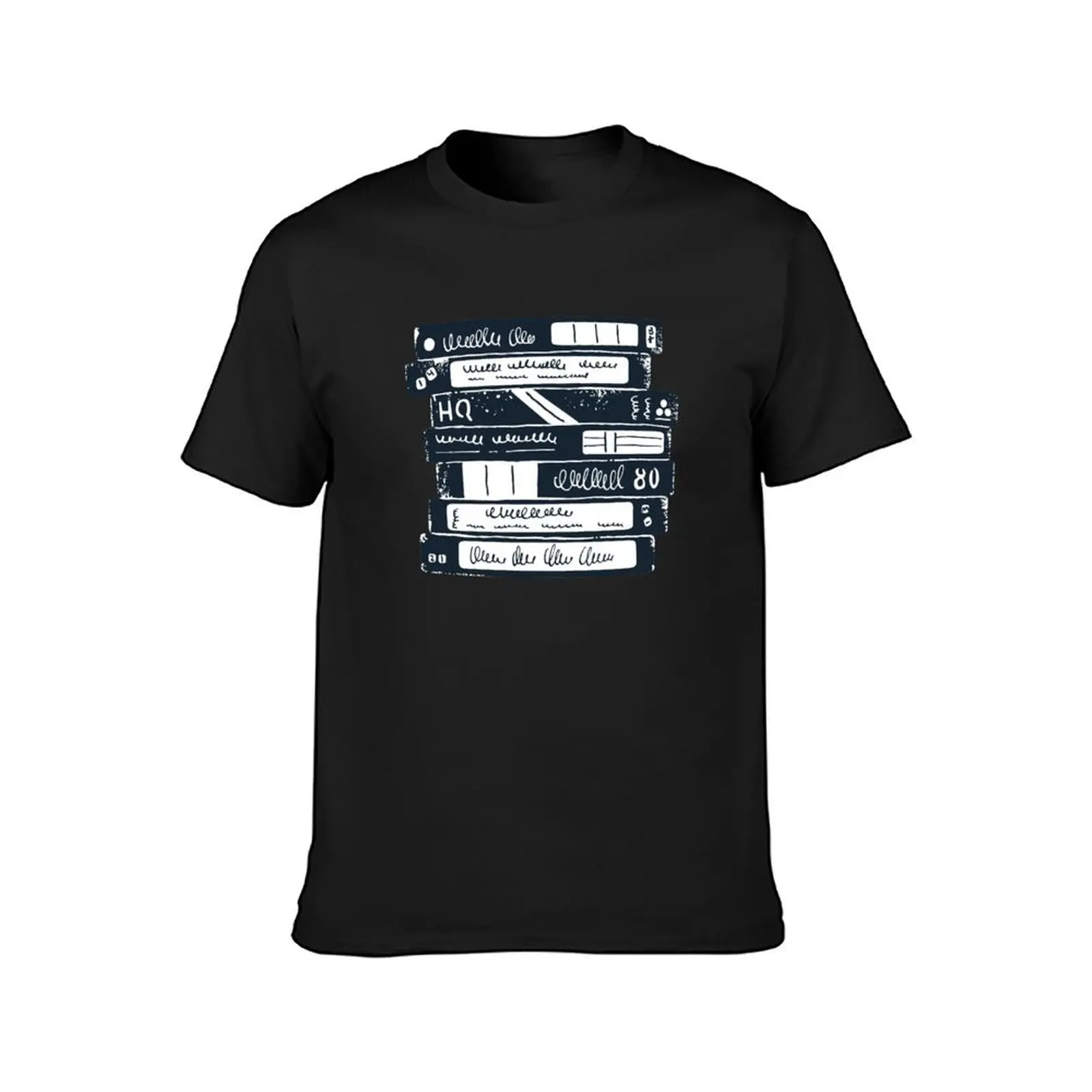 Stack of Old VHS Tapes T-Shirt Aesthetic clothing aesthetic clothes plus sizes t shirts for men pack