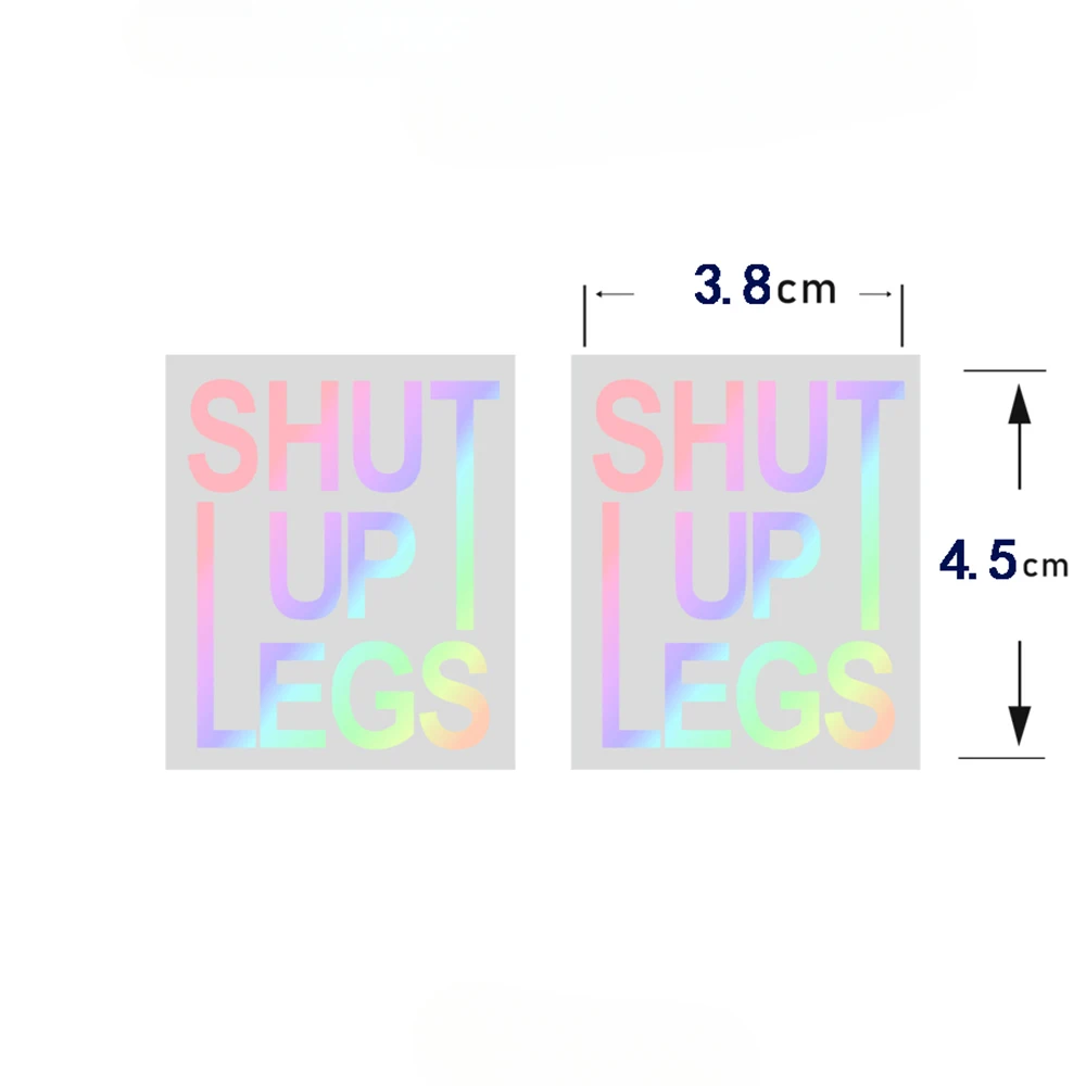 2PCS SHUT UP LEGS Bike Stickers Bicycle Frame Top Tube Decorative Helmet Vinyl Decal for MTB Bicycle Waterproof Bike Accessories image 6