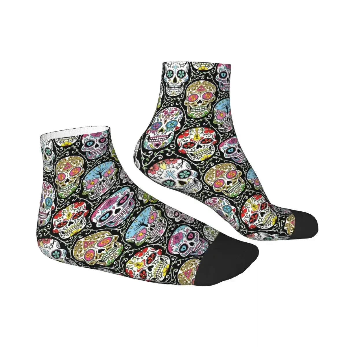 Mexican Skull Pattern Socks Harajuku High Quality Stockings All Season Socks Accessories for Unisex Gifts