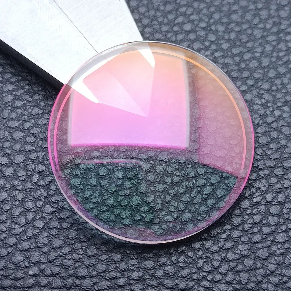 ساعة مزدوجة القبة زجاج بديل الياقوت ، سميك بأقطار ، 31 ، 5 ، دائرية ، شفافة