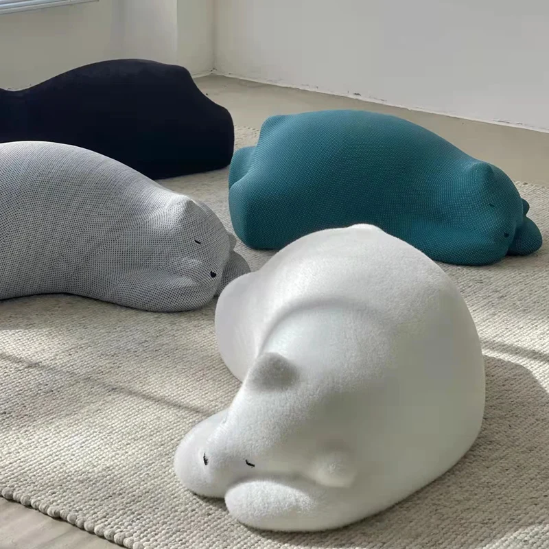

casual sleeping fabric dwarf polar bear living room floor lazy special-shaped chair