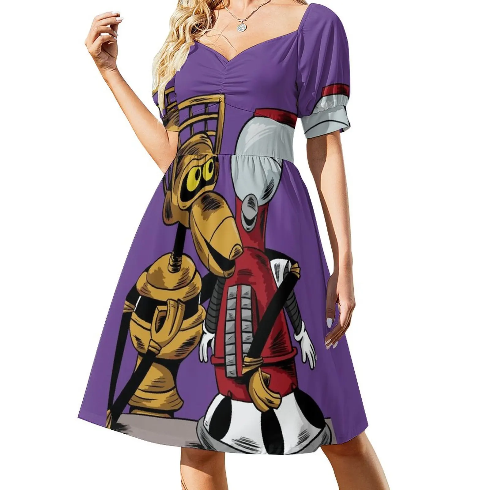 

Mystery Science Theater 3000 Short Sleeved Dress beach dress Woman's evening dress