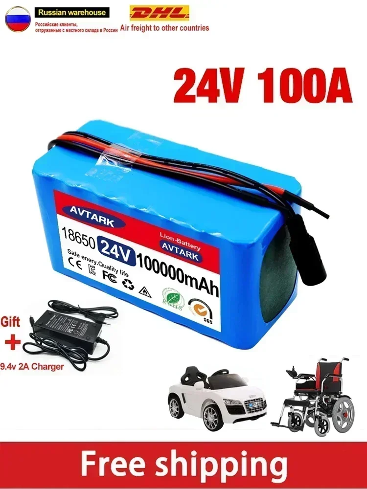 AliExpress avtark 100% New 7S3P 18650 24V 100000mAh Rechargeable Batteries 24V Lithium Batteries Wheelchair Battery 7s3p Battery Pack for Bicycle