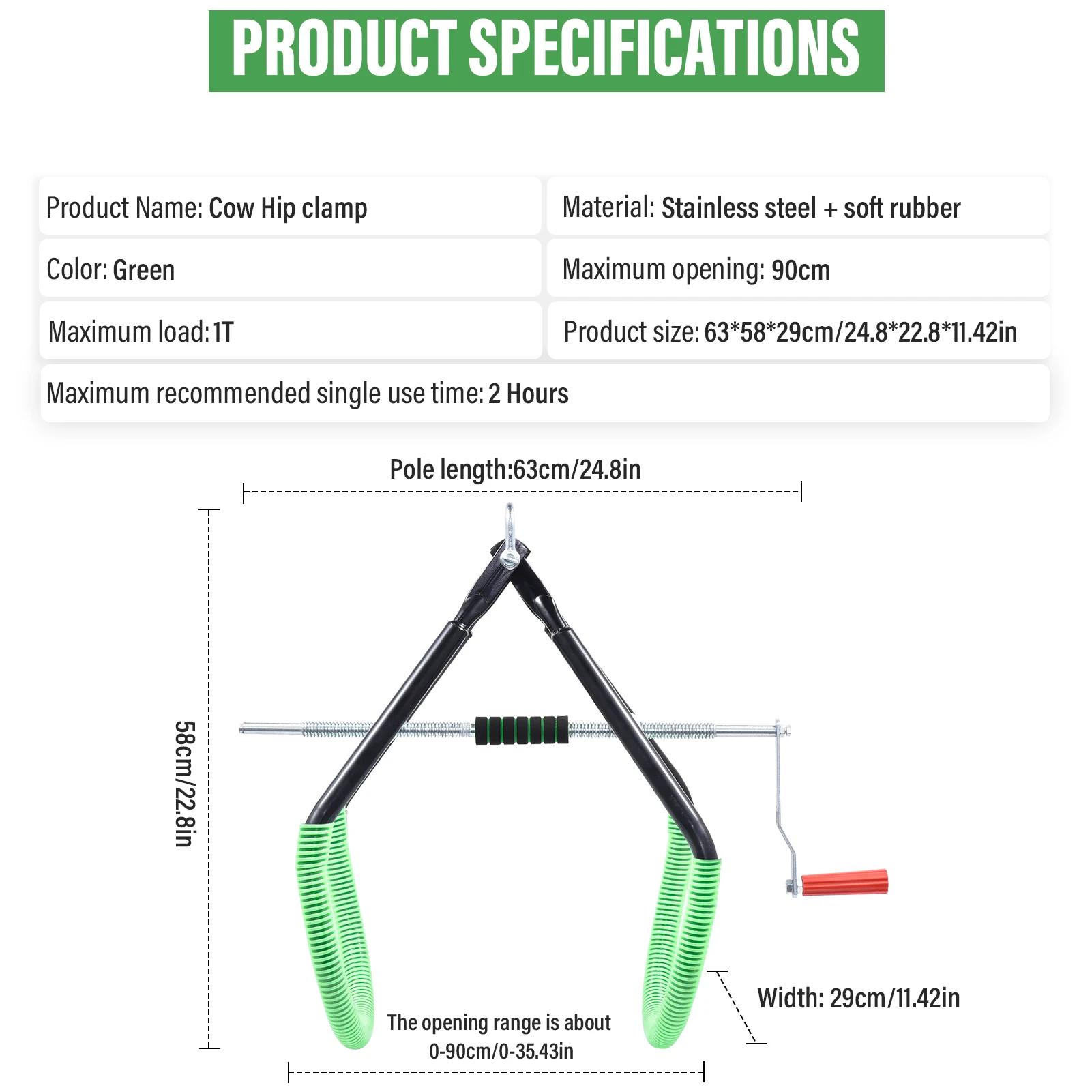 Cow Standing Up Assistant Device High Strength Cow Lift Harness Livestock Handling Supplies Sturdy Stable Cow Lifting Rack Cow Sling Lift for Different Sizes Cows Intensely