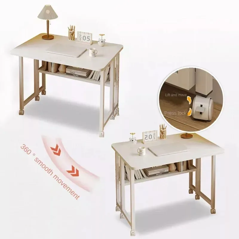 Simple Folding Computer Desks Bedroom Bedside Movable Office Desk Computer Tables Modern Home Dressing Table Office Furniture