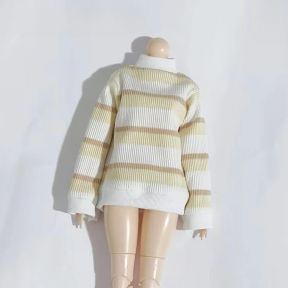 

1/3 1/4 1/6 Doll's Clothes for 60/45/30cm Bjd Doll Hooded High Neck Long Sleeved Sweatshirt Dress Up Doll Accessories, No Doll