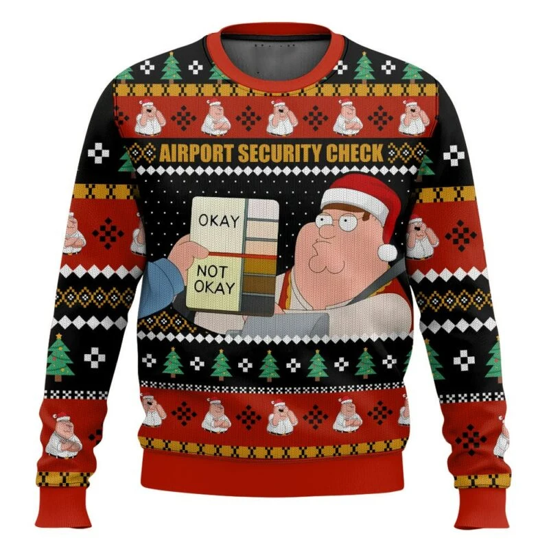 

Security Check Family Guy Ugly Christmas Sweater Funny Holiday Party Pullover Oversized Sweater for Men Women Xmas Gift 2026