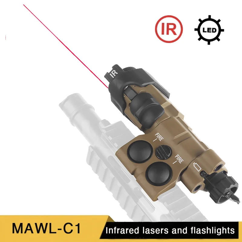 

MAWL-C1 Laser Sight and Flashlight Tactical Airsoft LED Infrared Laser Illumination Red Dot Hunting Weapon Light