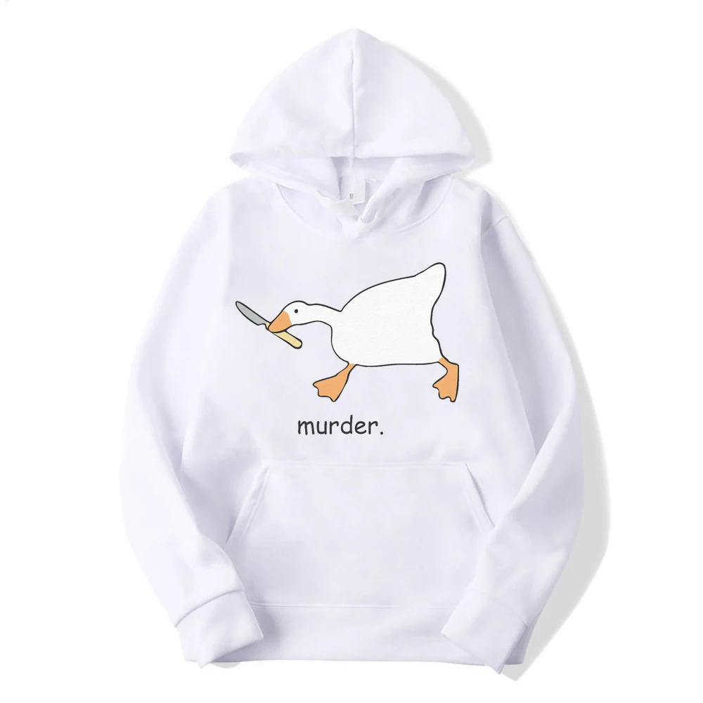 Murder Goose Hoodies Funny Print  Meme Goose Aesthetic Sweatshirt Hoodie