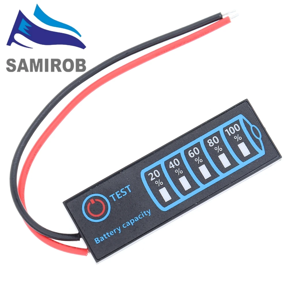 DC5V-30V 2-8S 배터리 레벨 표시기 삼항 리튬 배터리 리튬 철 인산염 납 산성 배터리 용량 디스플레이 테스터