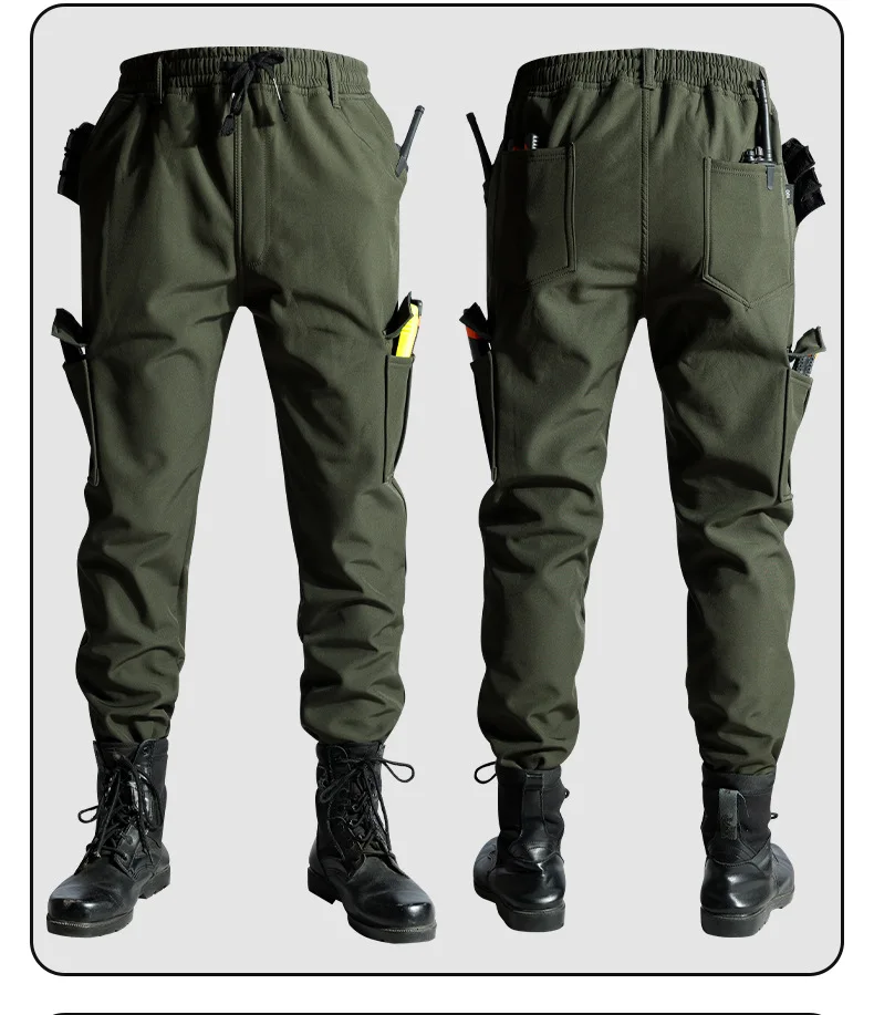 Unisex Fleece-gefütterter Wind- und Wasserdichter Herbst-Winter-Outdoor-Kletteranzug Taktische Arbeitskleidung Zweiteiliges Set für Männer und Frauen – Detail 26
