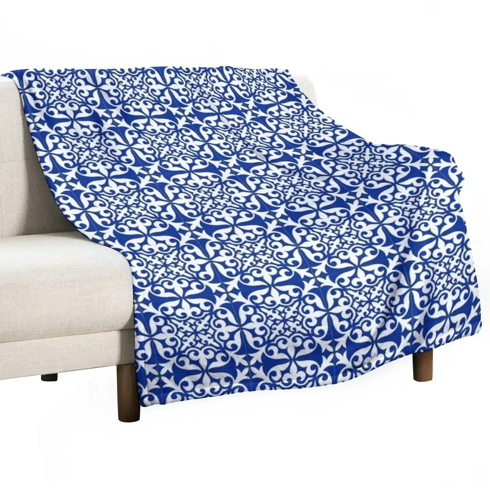 

Moroccan tile - cobalt blue Throw Blanket Beautifuls for winter Blankets