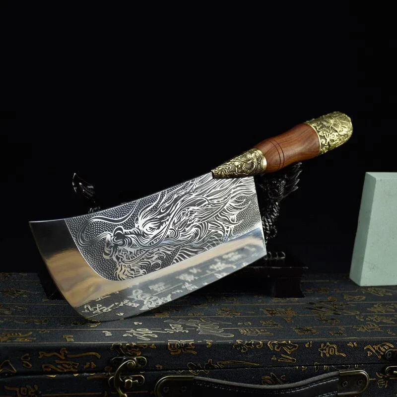 

Longquan ghost hand writer with a blade sharp cutting dual-purpose knife chef knife hand knife short cutting kitchen