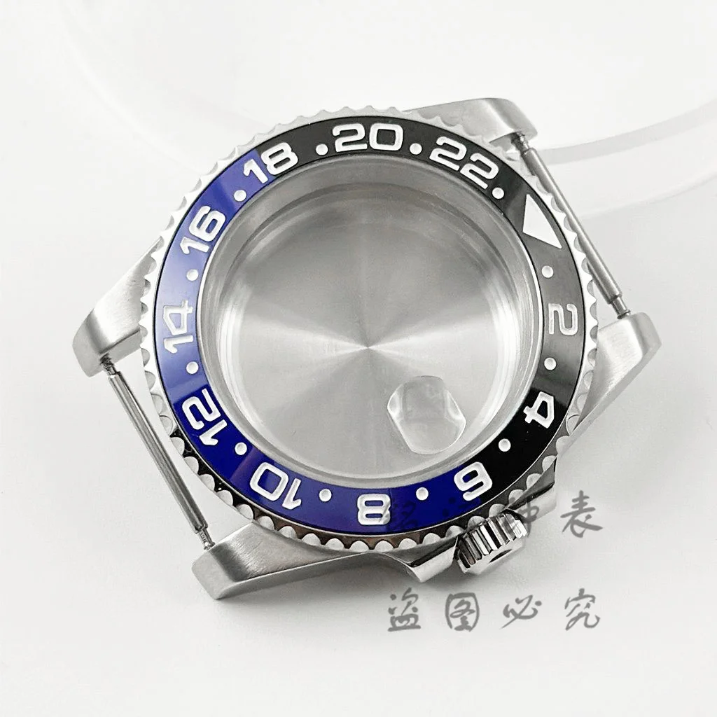 NH35 40MM SUB GMT Black Blue Ceramic Insert Watch Case Fit NH34 NH35 NH36 NH38 ETA 2824 PT5000 Movement Watch Stainless Steel