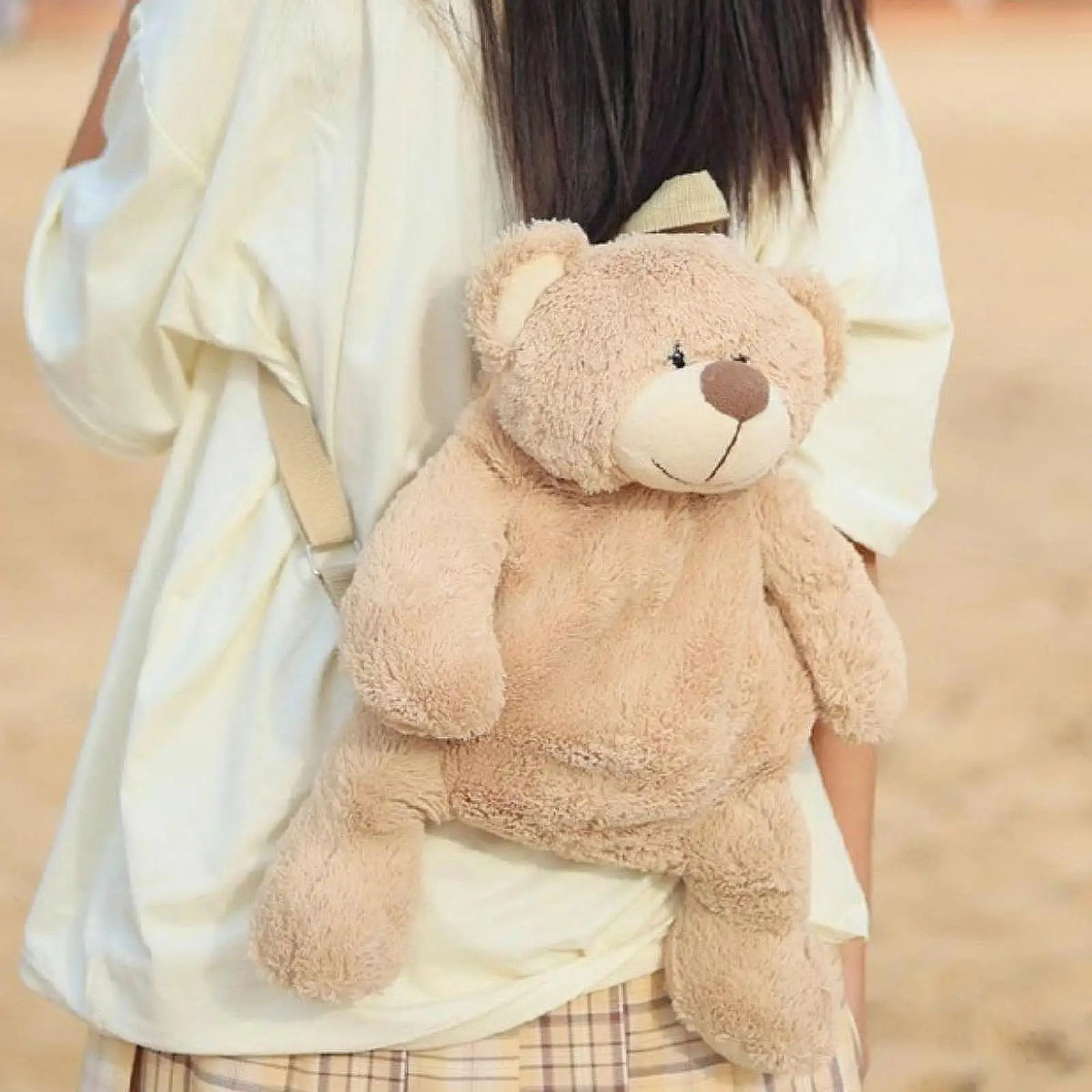 어린이를 위한 조절 가능한 스트랩이 있는 봉제 곰 배낭 경량 봉제 인형