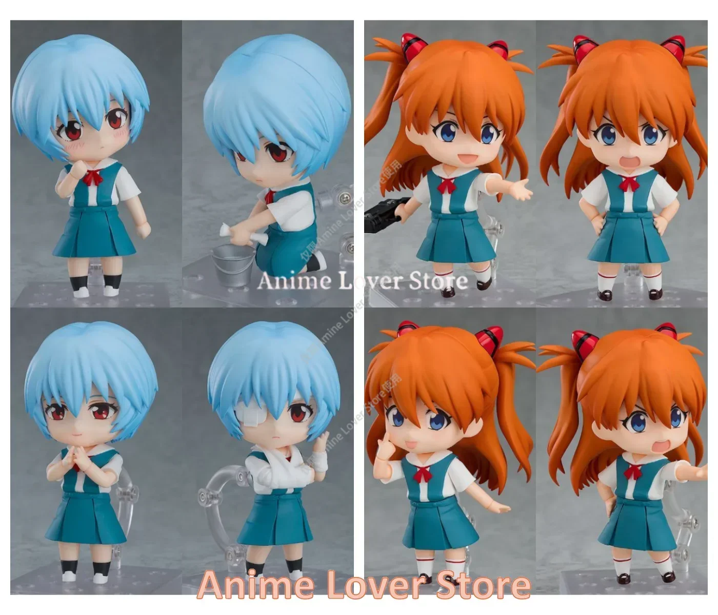 Original Good Smile Nendoroid GSC EVANGELION Anime Figure Ayanami Rei Asuka Ikari Shinji Kaworu Nagisa Makinami Mari Illust