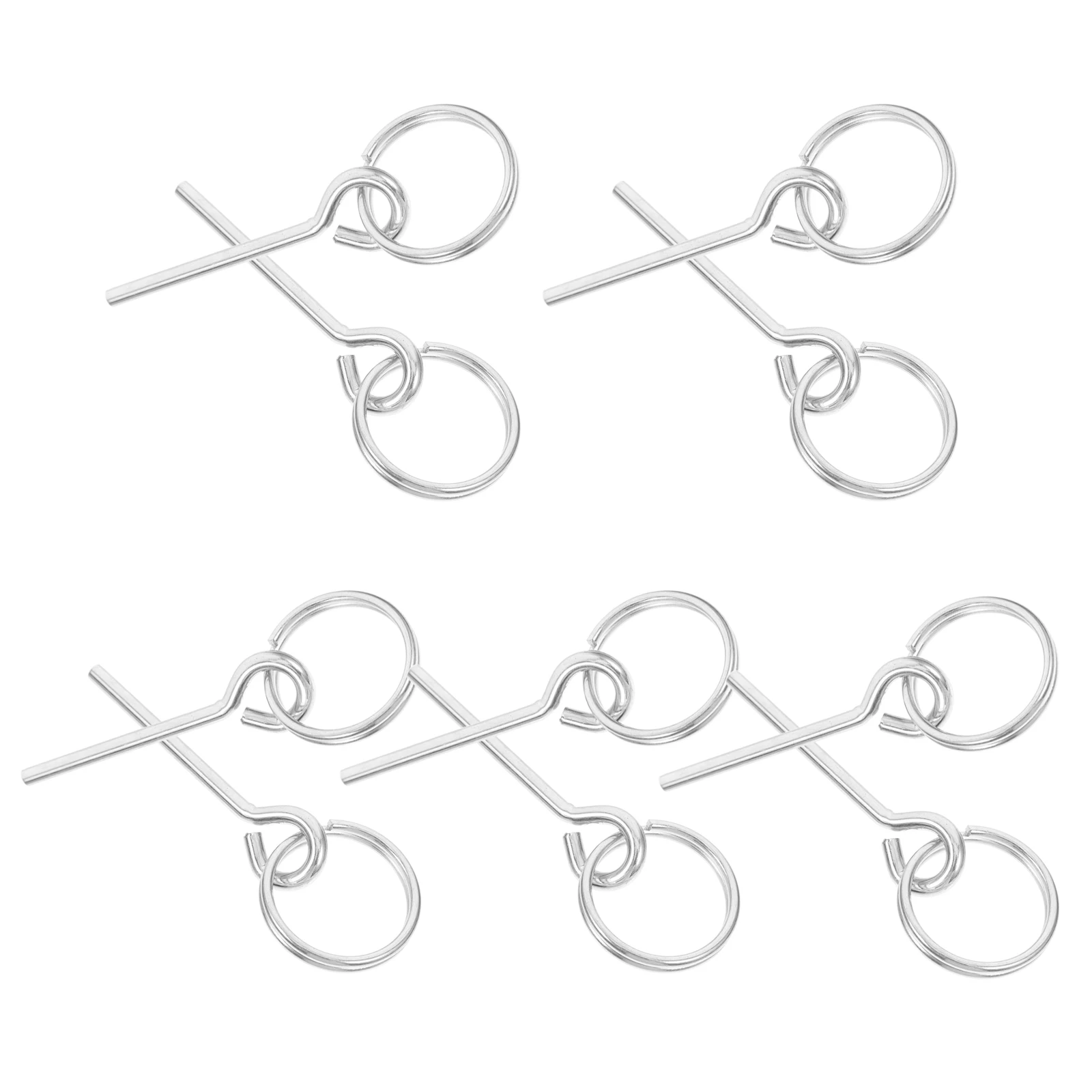 

10pcs Tent Connectors Lightweight Single Needle Ring Aluminum Alloy Poles Silver Camping Repair Accessories Tent Pole Fixation