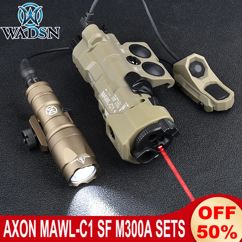 

WADSN Nylon MAWL-C1 IR Fill Illumination Light SF M300A Hunting Flashlight AXONun Switch Sets MAWL C1 Red Green Blue IR Laser