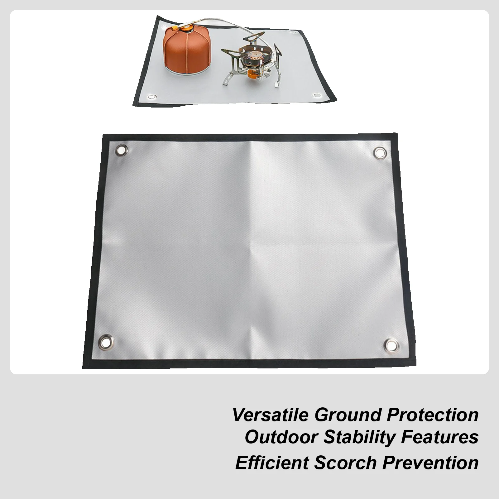 Fire Pit Mat Outdoor Camping Fire Pit Pad Outside Cooking Stain-Resistant Protection Pads for Rocky Floor Sandy Ground RV Food