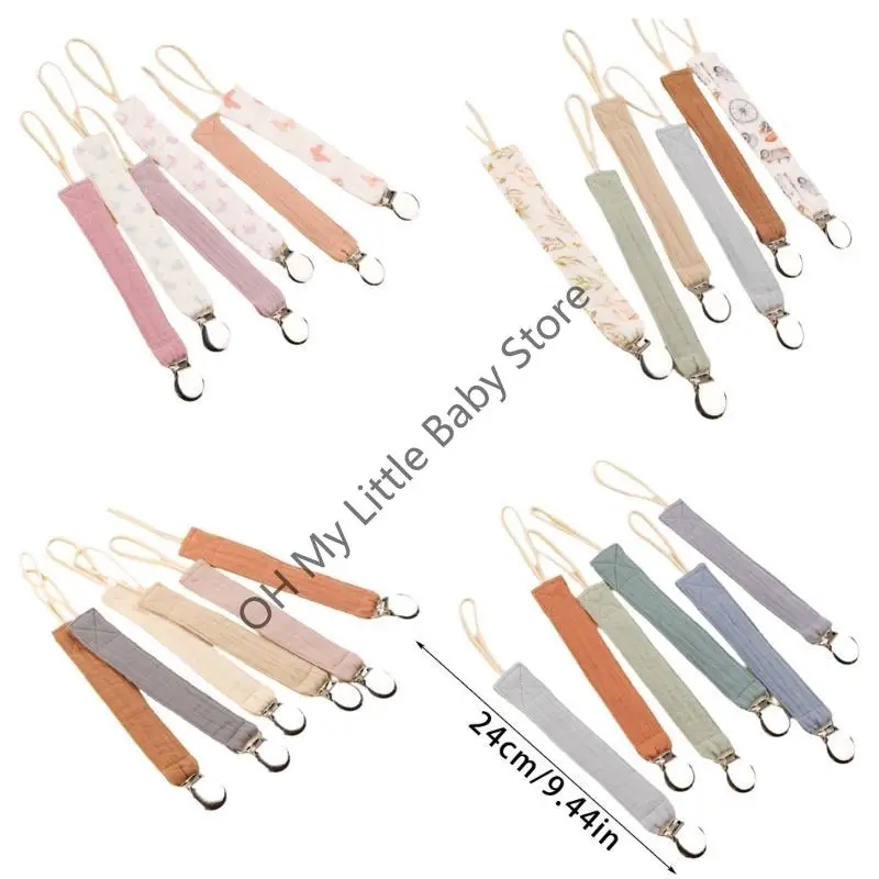 M76C 6 قطعة هوة الطفل القطن عضاضة هوة حزام الطفل الدمية كليب الطفل هوة حامل مصاصة سلسلة إمدادات الطفل #6