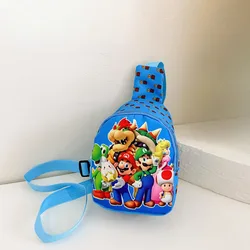 Super Marios Bros Cute Shoulder Bags Luigi Bowser Fashion Cartoon Children's Crossbody Bag Boys Girls Kids Handbag Coin Purse