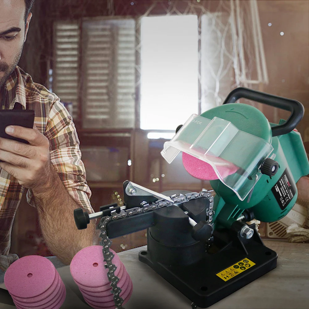 Electric Chain Saw Sharpener 220W Chain Grinder 100mm 4\