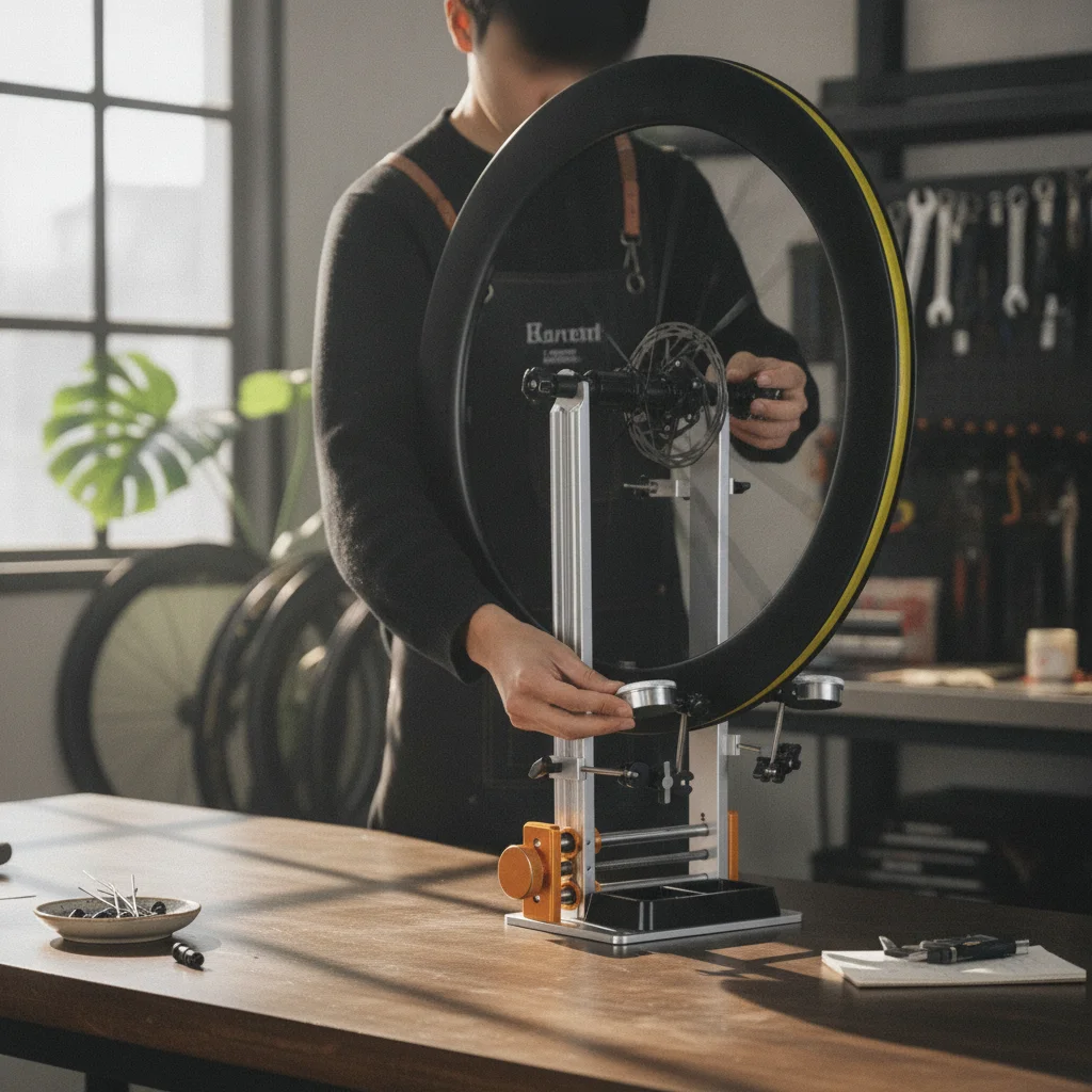 Wheel Truing Stand with Dial Indicator Bench-Top Wheel Truing Stand Precision Professional for Cyclists, Home Maintenance