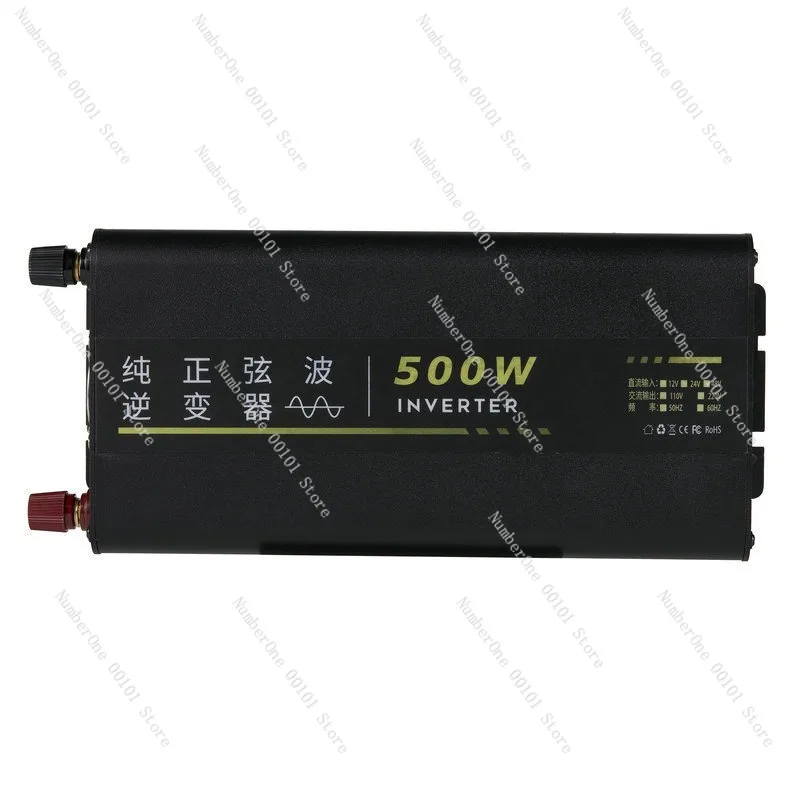 

Черный инвертор 500 Вт с ЖК-дисплеем, универсальный инвертор от 12 В до 220 В