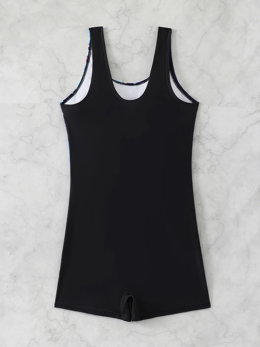 Traje de baño de una pieza estampado 2026 para mujer, estilo conservador, acolchado, sin mangas, para natación y playa