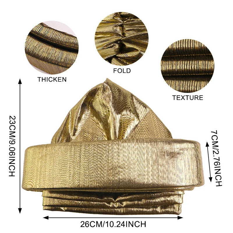 Shinny Turban Cap for Women African Geles Wedding Party Headwear Muslim Hijab Bonnet Nigeria Gele Headties Already Made Headgear