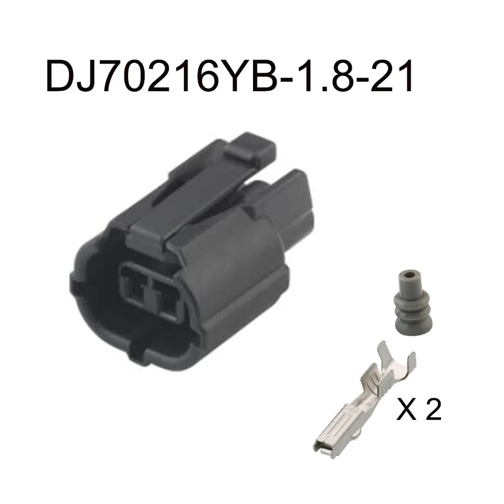 200set DJ70216YB-1.8-21 DJ70216YB-1.8-21  automotiveWaterproofconnector 2 pin famale male cable Plug socket Includesterminalseal