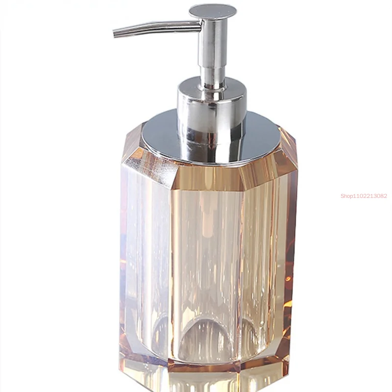 Light Luxury Liquid Soap Dispenser Crystal Transparent Shower Gel Shampoo Dispensing Bottle Container Bathroom Accessories