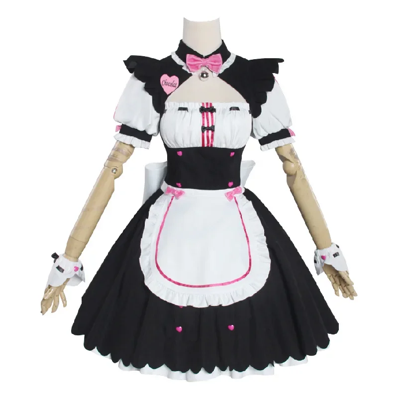 NEKOPARA Anime Costume for Women, Maid Dress, Game Chocolate, Vanilla, Cat, Neko, Racing Long Tail