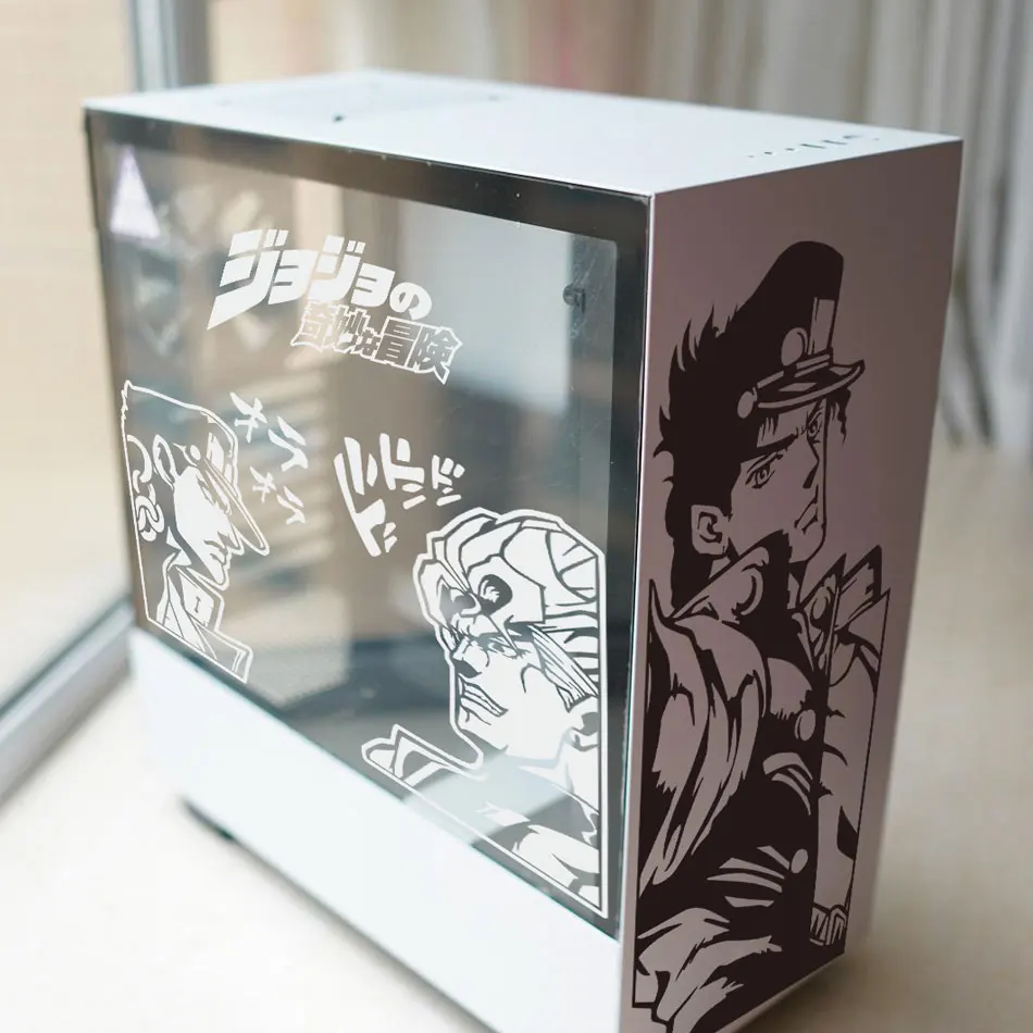 JoJo's Bizarre Adventure Vinyl Stickers for PC Case,Anime Decor Decals for Atx Gaming Computer Chassis Skin,Waterproof